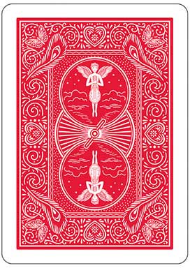 BICYCLE POKER SIZE - MANDOLIN BACK RED