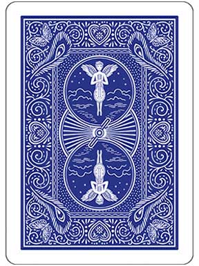 BICYCLE POKER SIZE - MANDOLIN BACK BLUE