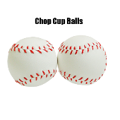 Chop Cup Balls White Leather (Set of 2) by Leo Smetsers - Trick